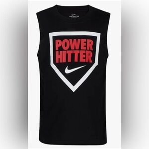 Nike Black 'Power Hitter' Sleeveless Shirt